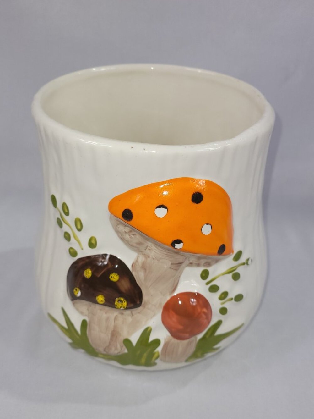 Sears Merry Mushroom Vintage 10.5" Ceramic Cannister Cookie Jar Container